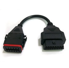 12pin To Obd 16pin Excavator Cable Diagnosis Adapter For Cummins Inline6 Komatsu