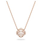 Swarovski Una necklace Clover, White, Rose gold-tone plated -5642928 New
