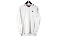 VINTAGE KAPPA SWEATSHIRT SIZE S white collared jumper 90's jumper