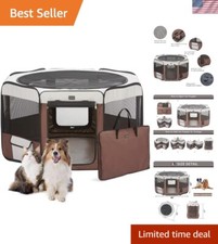 Durable 8-Panel Pet Playpen 46" - Perfect for Dogs, Cats  Small Animals