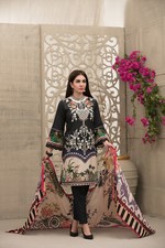 Brand new Pakistani Original Lawn Printed Dress Embroidered Neckline Stitched