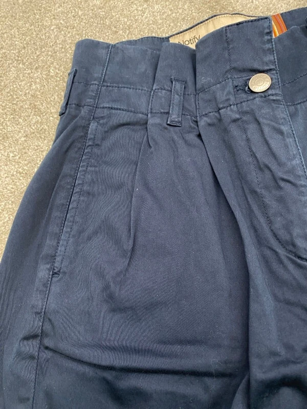 Pantalones para mujer Notify 28 azul pierna manipulada elásticos plisados 5749 Foto 4 de 4