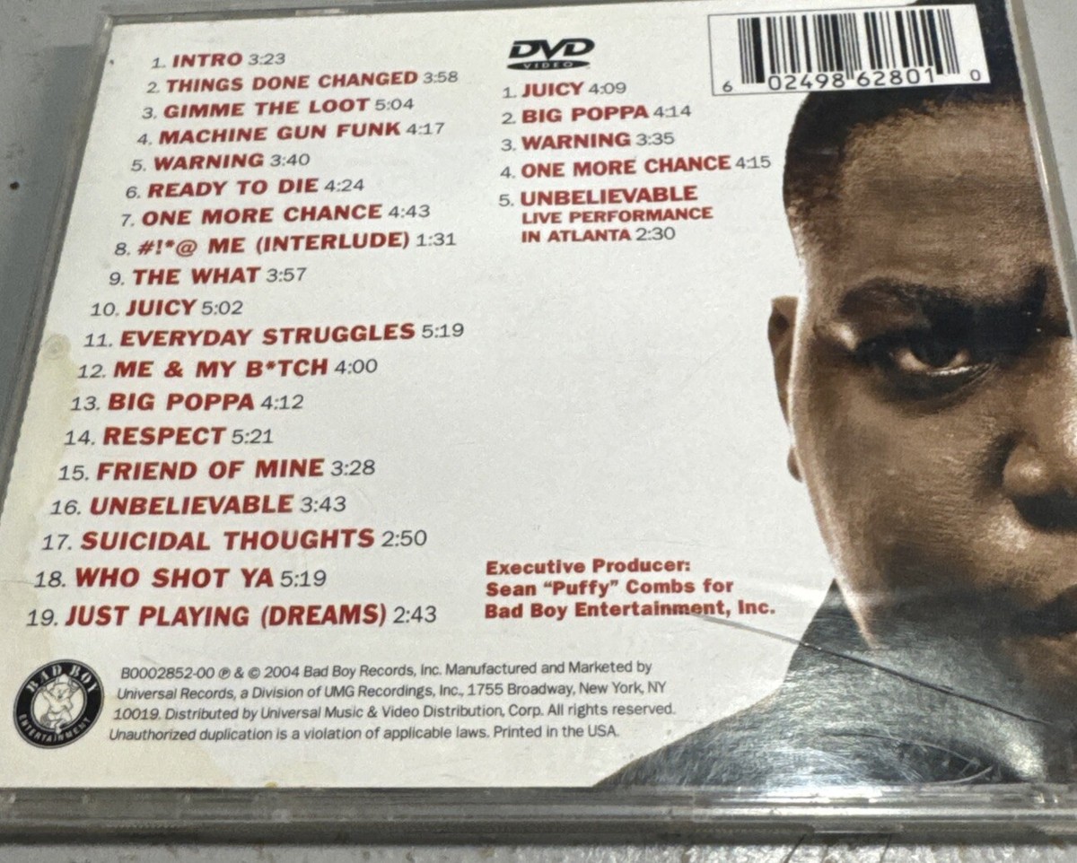 Ready to Die by The Notorious B.I.G. CD Remastered 2004 Bad Boy