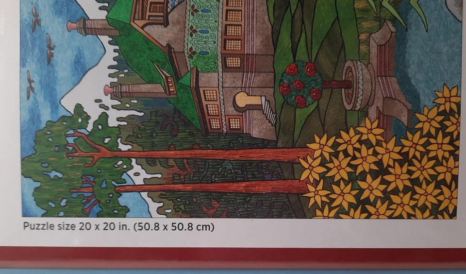 * Новый * CJ Hurley 500 шт. гранат художественное произведение головоломка Cliffside дом в горах  - Изображение 4 из 4