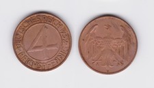 4 Pfennig Kupfer M&uuml;nze Deutsches Reich 1932 D  (105896)