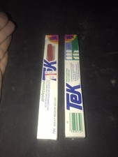 Vintage 1975 2 Tek Professional Adult Medium Deluxe Red Toothbrush Playtex Prop
