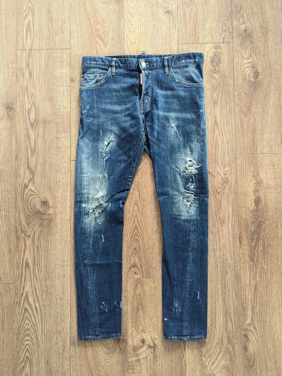 Dsquared2 Sexy Twist Jeans Men's Blue Pants Made In Italy | eBay