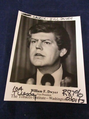 vp tobacco Glossy Press Photo Vintage William F. Dwyer V.P. The Tobacco Institute D.C.
