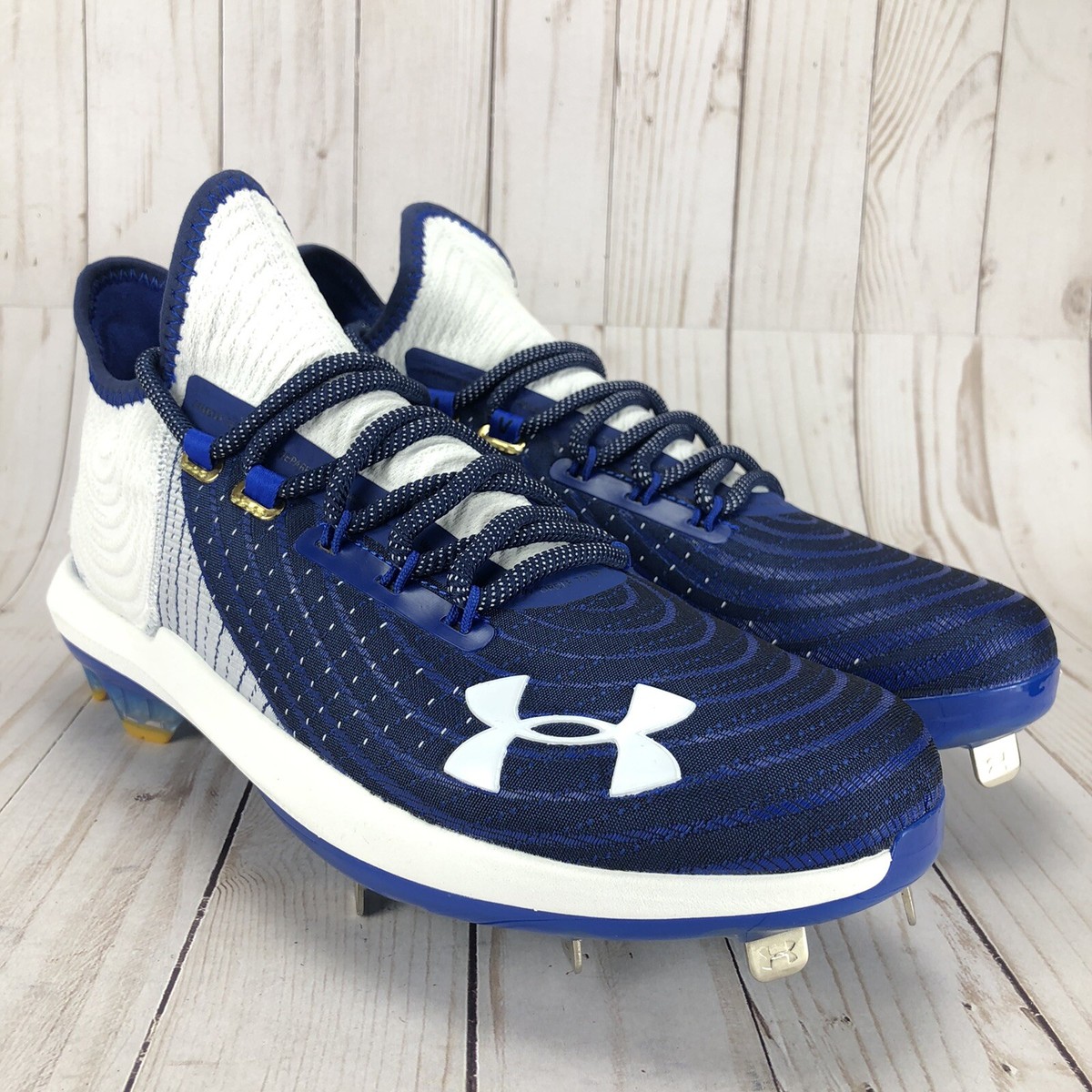 Under Armour Harper 4 Low St Metal Baseball Cleats Royal  display picture 1