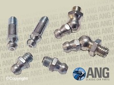MGB, MGB-GT '62-'80 FRONT HUB, KING PIN GREASE NIPPLES KIT (CAR SET OF 6)