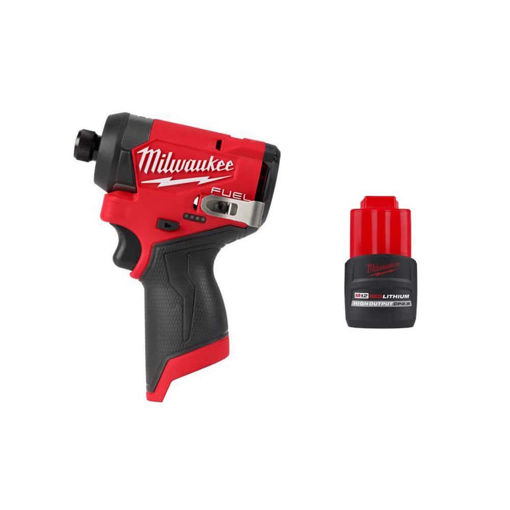 Impact Driver Milwaukee Battery Powered Screwdriver Milwaukee 1/4
