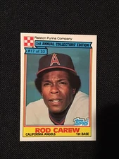 Rod Carew Topps 1984 Ralston Purina Baseball Card #17