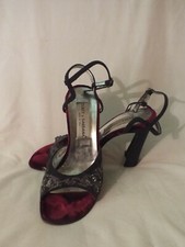 DOLCE & GABBANA RUNWAY Velvet Pumps Sandals SZ 38.5
