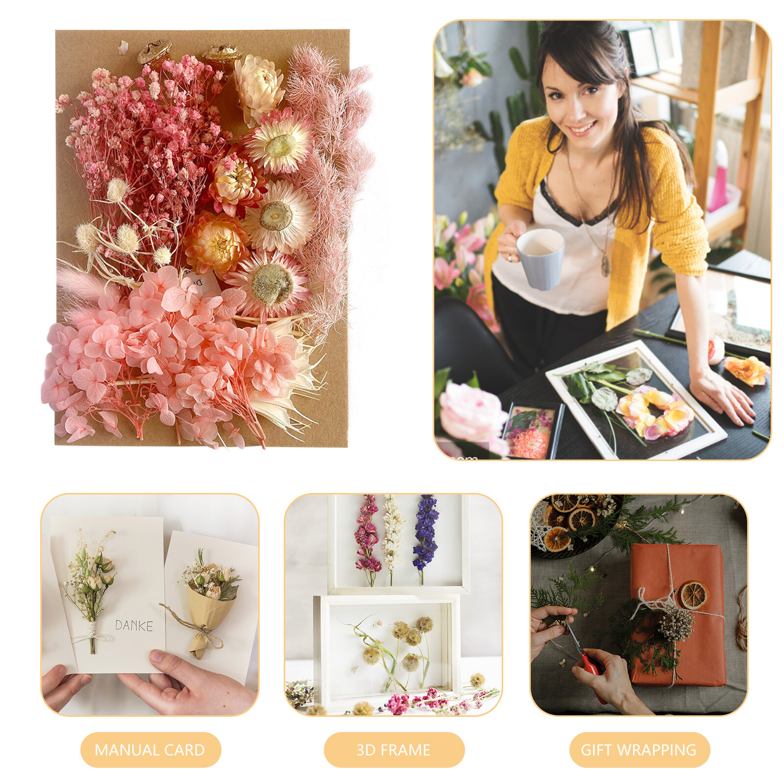 Dried Pressed Flowers for Resin Molds A5 Natural Dry Flowers DIY Candle