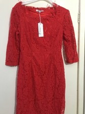 BNWT Glamorous Lace Bodycon Dress RED uk Size Small