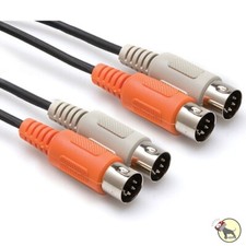 Hosa MID-202 Dual MIDI Cable, Dual 5-pin DIN to Same, 2 m