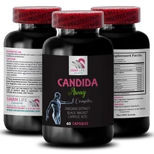 Natural Candida cleanse - CANDIDA AWAY COMPLEX - Black Walnut Hull 1Bot 60Caps