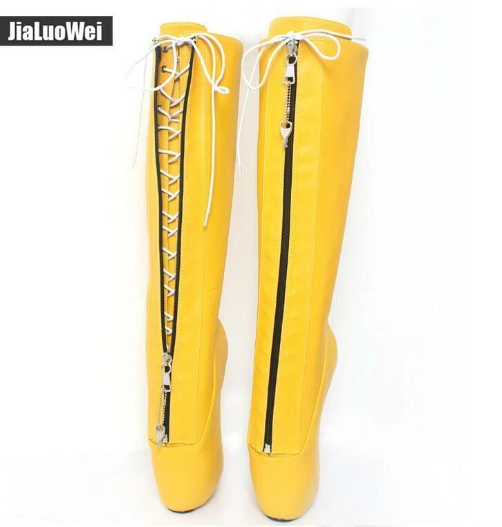 Yellow Knee High Boots for Women for sale | eBay
