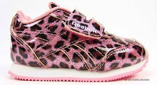 REEBOK ROYAL CLASSIC JOGGER 2.0 DV8999 BLACK LEOPARD PINK GLITTER SIZE 6 TODDLER
