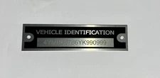 fasteners incl. Personalized restoration NUMBER PLATE DATA TAG Heavy Duty USA