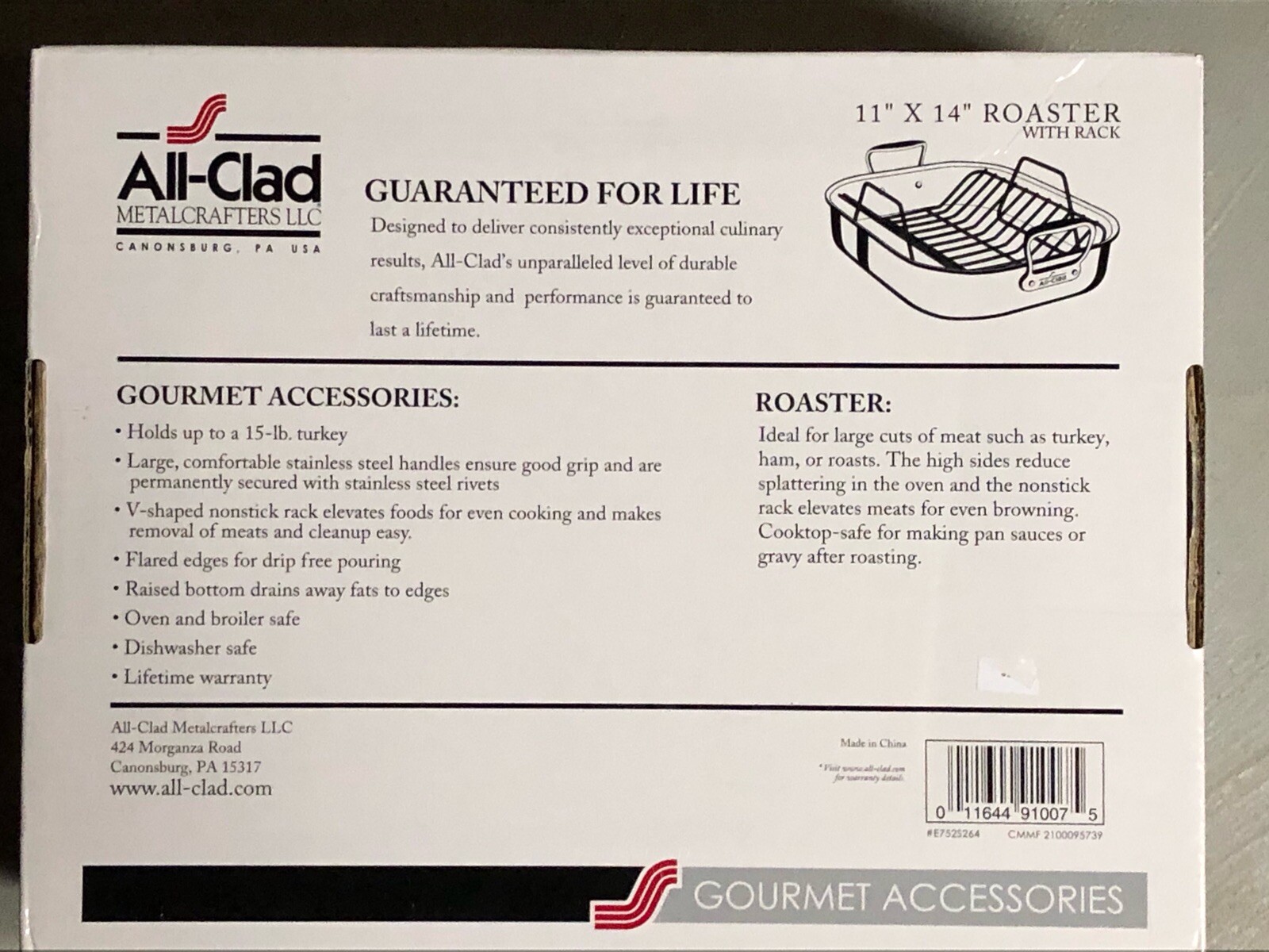 All-Clad Roaster With Rack Stainless Steel Dishwasher Safe Small 11x14 New Offer