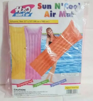 Swimmin Pool Float 27''x72'' Inflatable Surf's Up Sturdy Vinyl Cool Air Mat Beach 