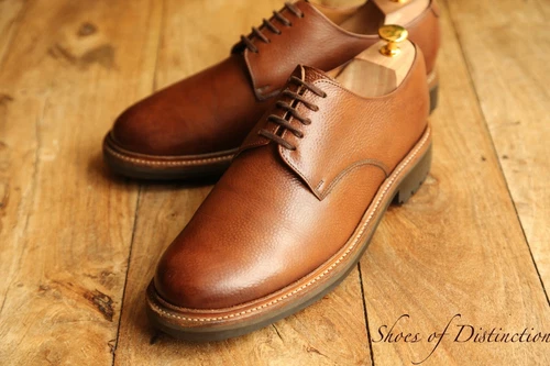 Grenson Tan brown Grain Leather Derby Shoes UK 8 G US 9 EU 42