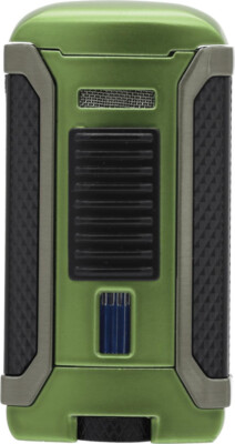 NEW !! COLIBRI ''APEX 2'' SINGLE JET FLAME LIGHTER / BLACK & GREEN ** in BOX **