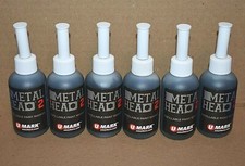 6 Metal Head2 Paint Markers 2 Oz Black Auto Salvage Industrial Junk Yard Crafts