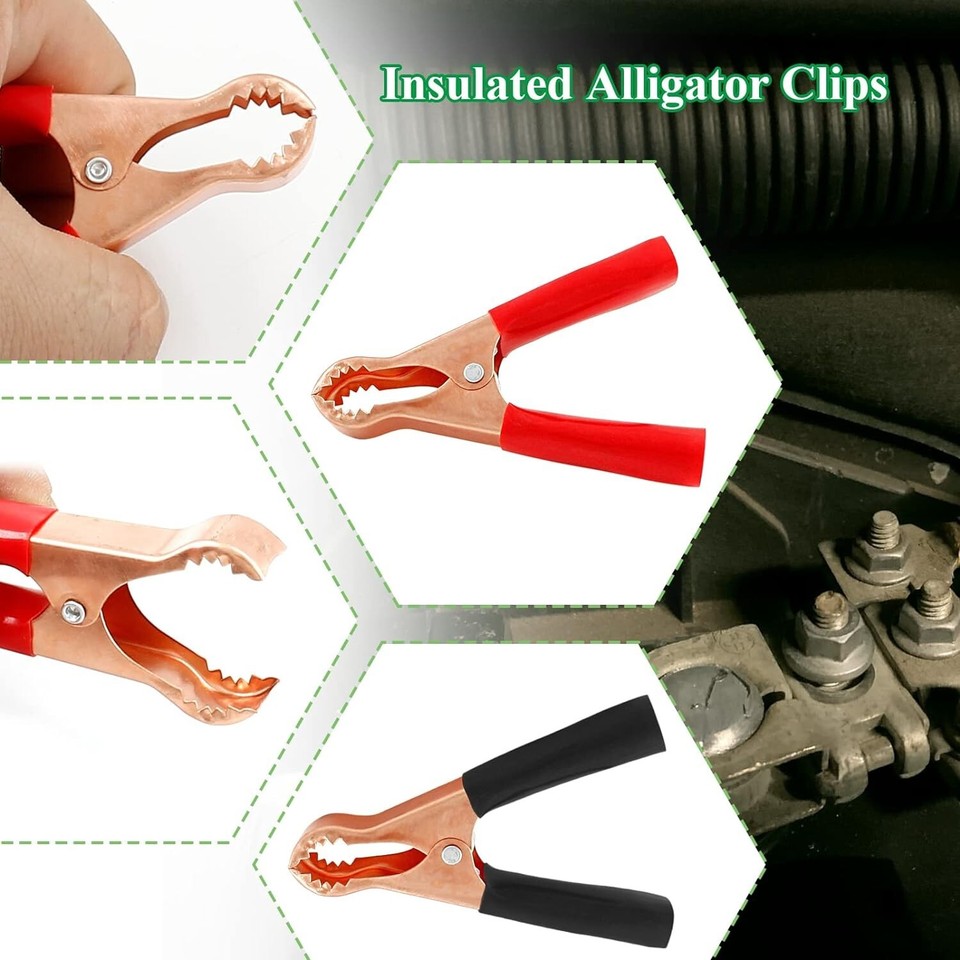 10Pcs 50A Insulated Alligator Clips Electrical Heavy Duty Alligator Clamps Batt eBay