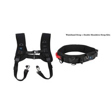 Waistband Strap Double Shoulders Strap Set with Hook for SLR/DSLR Cameras