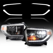 For 14-21 Toyota Tundra PRO-Series G2 Chrome LED Projector Headlights Sequential