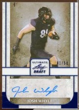 Josh Whyle Rookie Card 2022 Leaf Ultimate Draft Platinum #BAJW2 