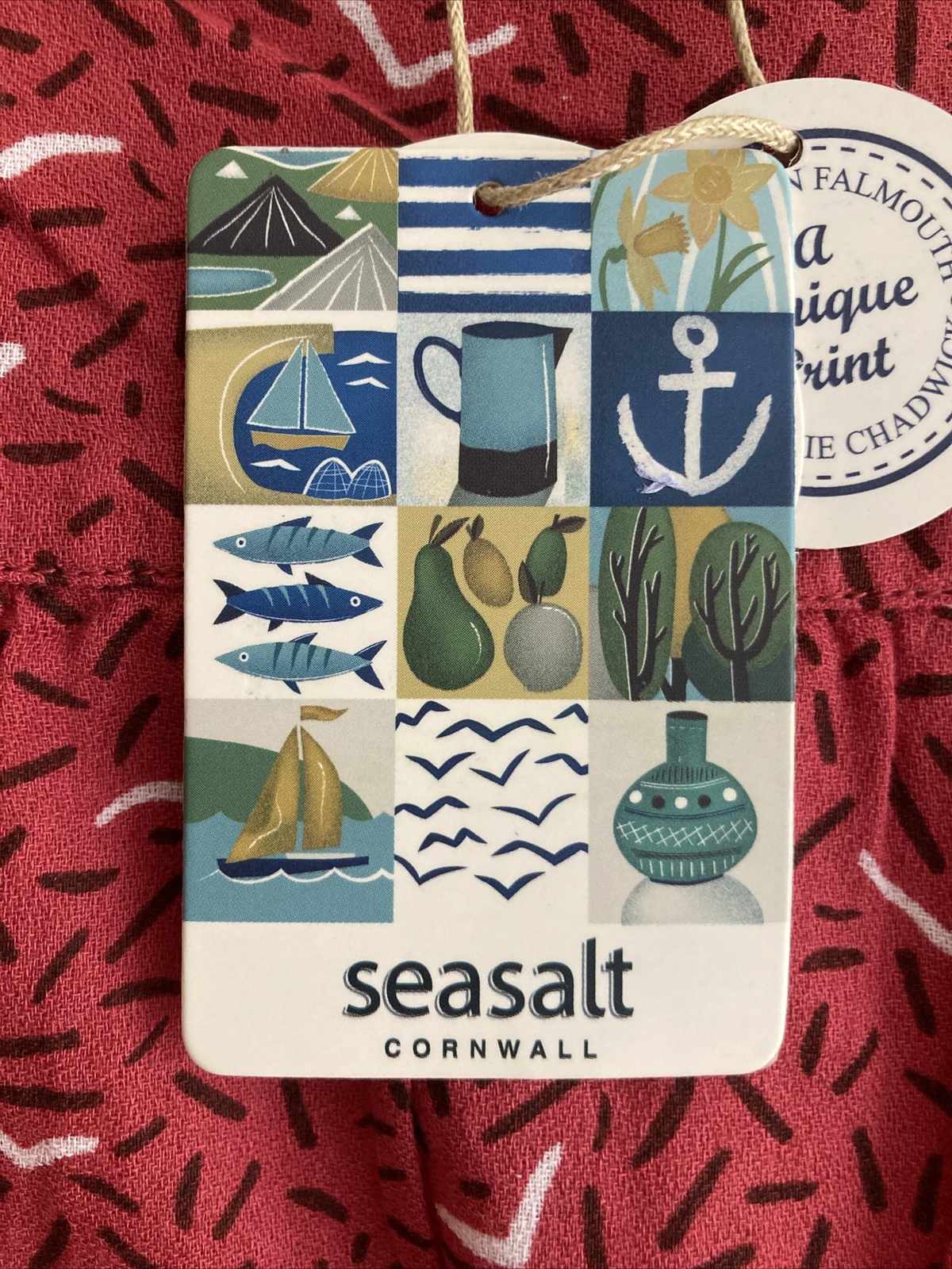 Seasalt "Mending Nets" Rust Cotton Smock Top by Sophie Chadwick Size 10 UK, BNWT 6