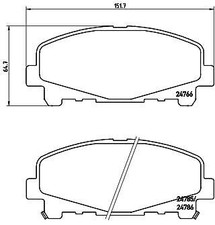 Front BREMBO P 28 043 Brake Pad Set, disc brake for ACURA,ACURA (GAC),HONDA,HOND