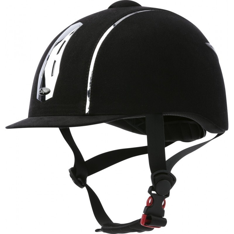 Casque équitation CHOPLIN Aero Chrome noir réglable taille cheval