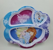 Zak Designs Disney Frozen Anna Elsa Sisterly Love Kids Melamine Divided Plate