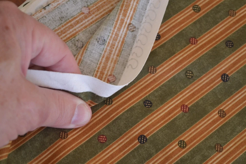 By 1/2 Yd, Gold Green Striped Cotton, Moda/Kansas Troubles/Wrapped Paisley,M8798 - Image 4 of 4