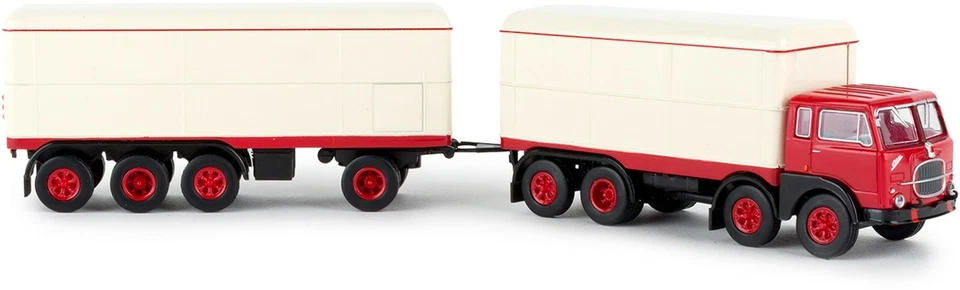 BREKINA 58421 Fiat 690 millepiedi Lkw E Anhänger Cassonato. Rot 1:87 - Bild 1 von 1