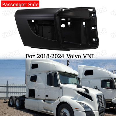 For 2018-2024 Volvo VNL Truck New Corner Side Bumper Right Side W/Fog Light Hole