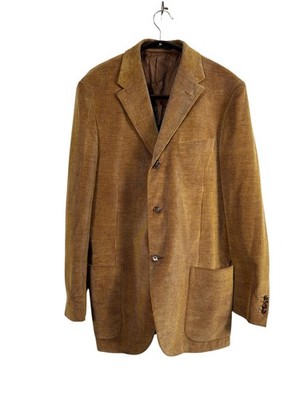 Corneliani Collection Corduroy Cashmere Blazer Tobacco IT50 R Made Italy Mens