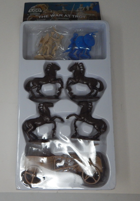 #ad LOD Enterprises THE WAR AT TROY Plastic Figure Set #2 6 Fig4 Horses 2 Chariots $59.95