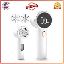 Rechargeable Fabric Shaver 3 Speed Lint Remover with 6 Leaf Blades LED Display
