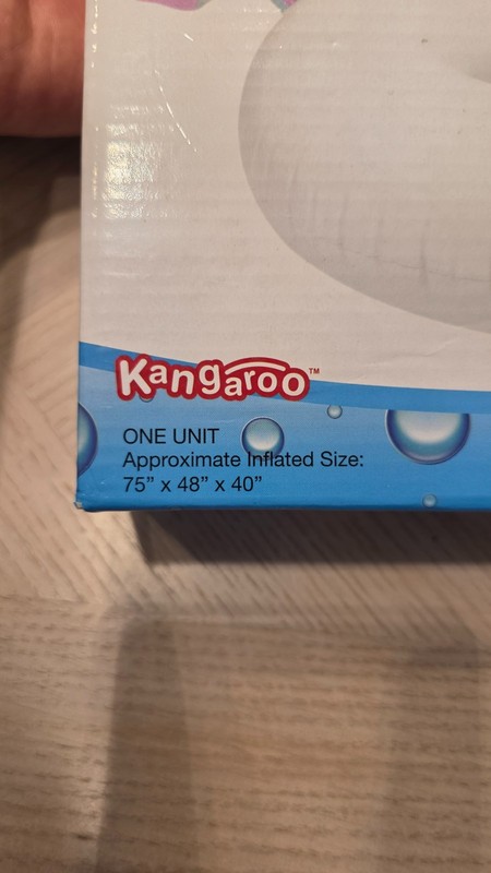 KANGAROO "HUGE" 75" RAINBOW UNICORN POOL FLOAT