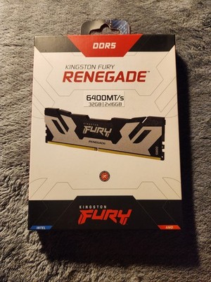 Kingston FURY Renegade Silver 32G PC5-51200 DDR5-6400 Memory - KF564C32RSK2-32