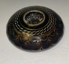 Stem Vase Frog  Brown Pottery For Living Greg Johnson  Donna Gilbert 5.5 In
