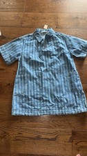 HYFVE Denim Striped Shirt Dress Size L Cotton/Polyester Pockets NWT