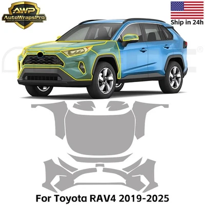Toyota RAV4 2019-2025 Full Front PreCut Paint Protection Film TPU Clear Bra PPF - Image 1 of 4