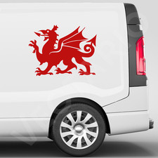 Welsh Dragon Decal | Cymru Vinyl Sticker | Welsh Pride Car Motorhome Shop Decal