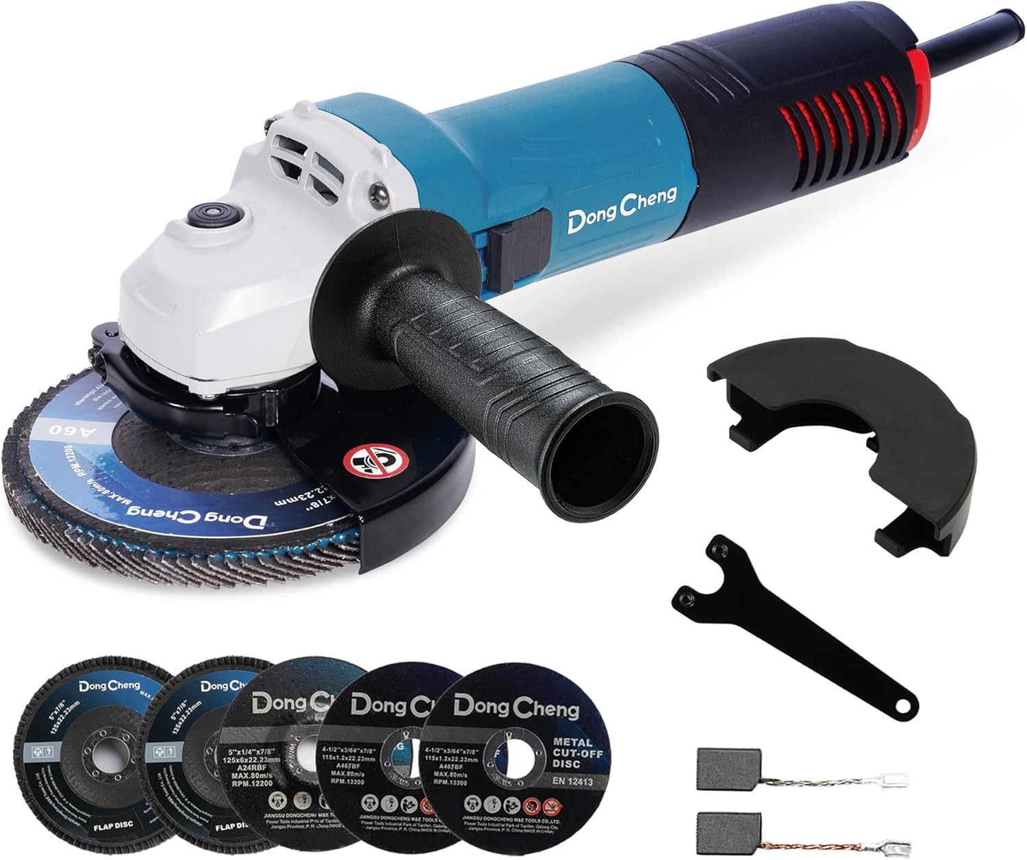 Dongcheng Smerigliatrice Angolare 800W, Ø125Mm, 11800 Giri/Min, Copridisco Rapid